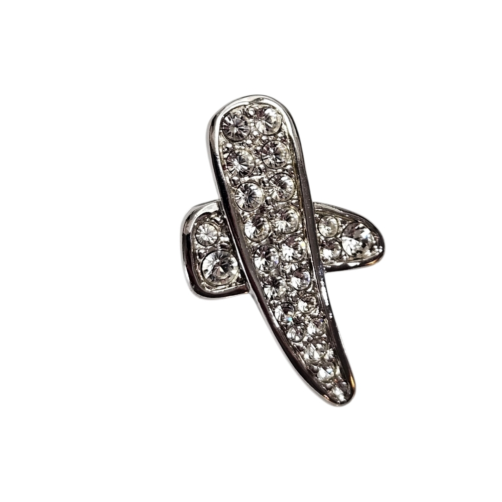 Swarovski Crystal Ribbon Brooch 1.4”